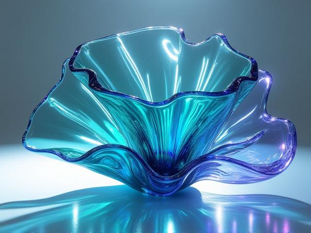 Photorealistisches Rendering einer Glaskulptur