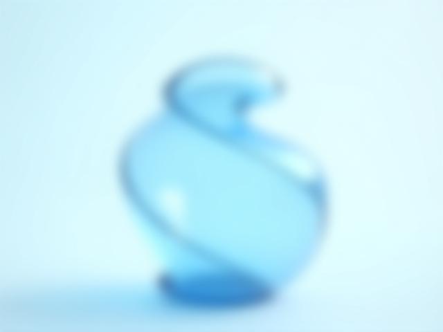 Hochdetailliertes Rendering einer modernen Glasvase